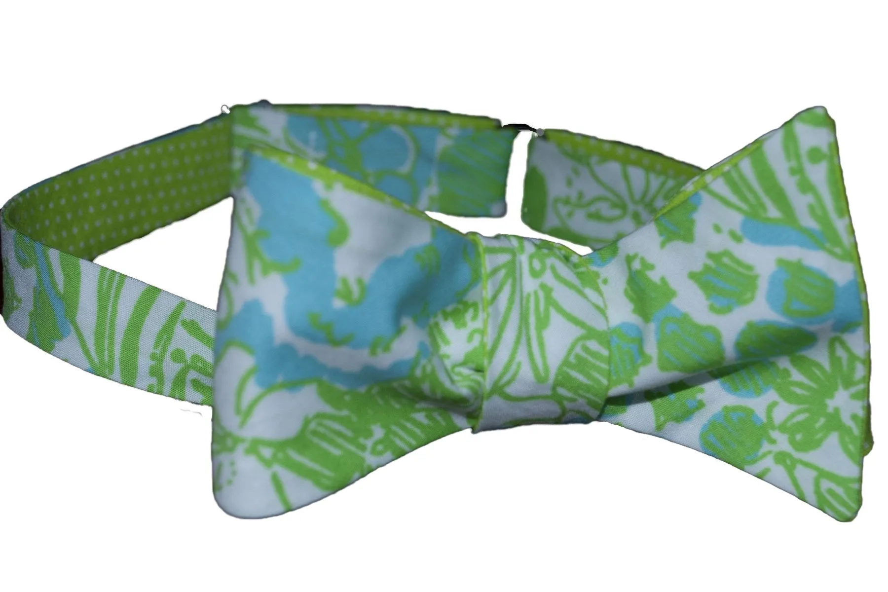 Designer Blue and Green Bow Tie