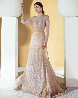 Designer Pink Lehenga Choli Gown for Indian Bridal Wear