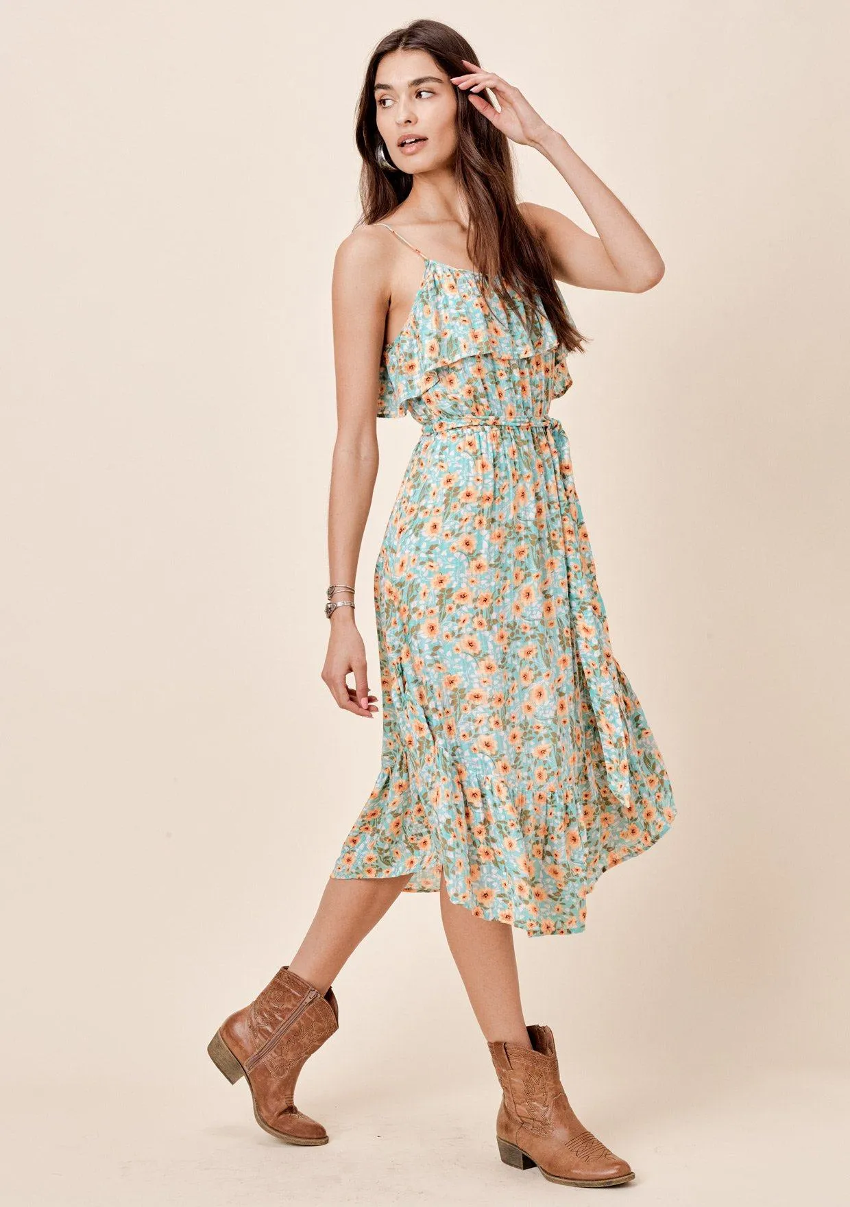 Devyn Floral Ruffle Dress