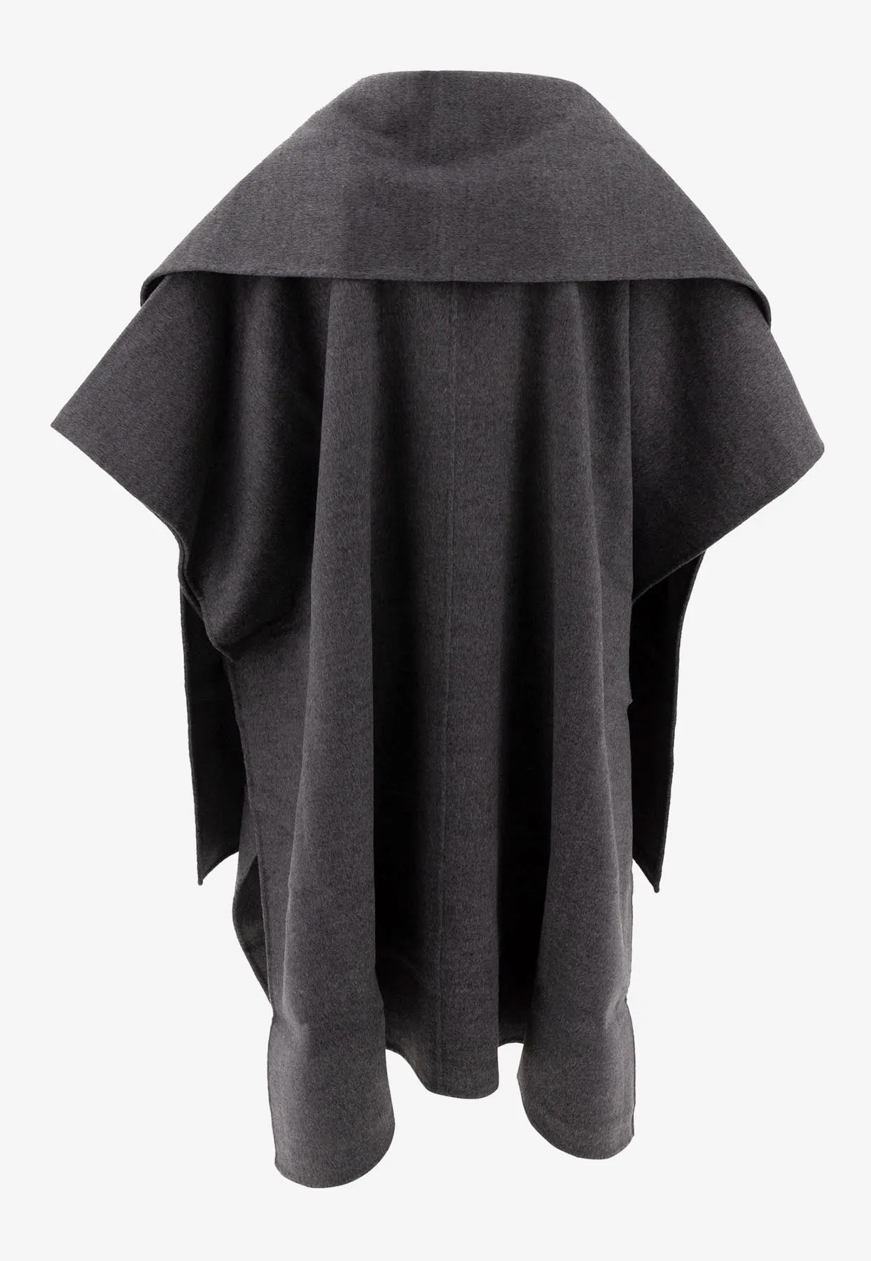 Double-Scarf Wool Poncho