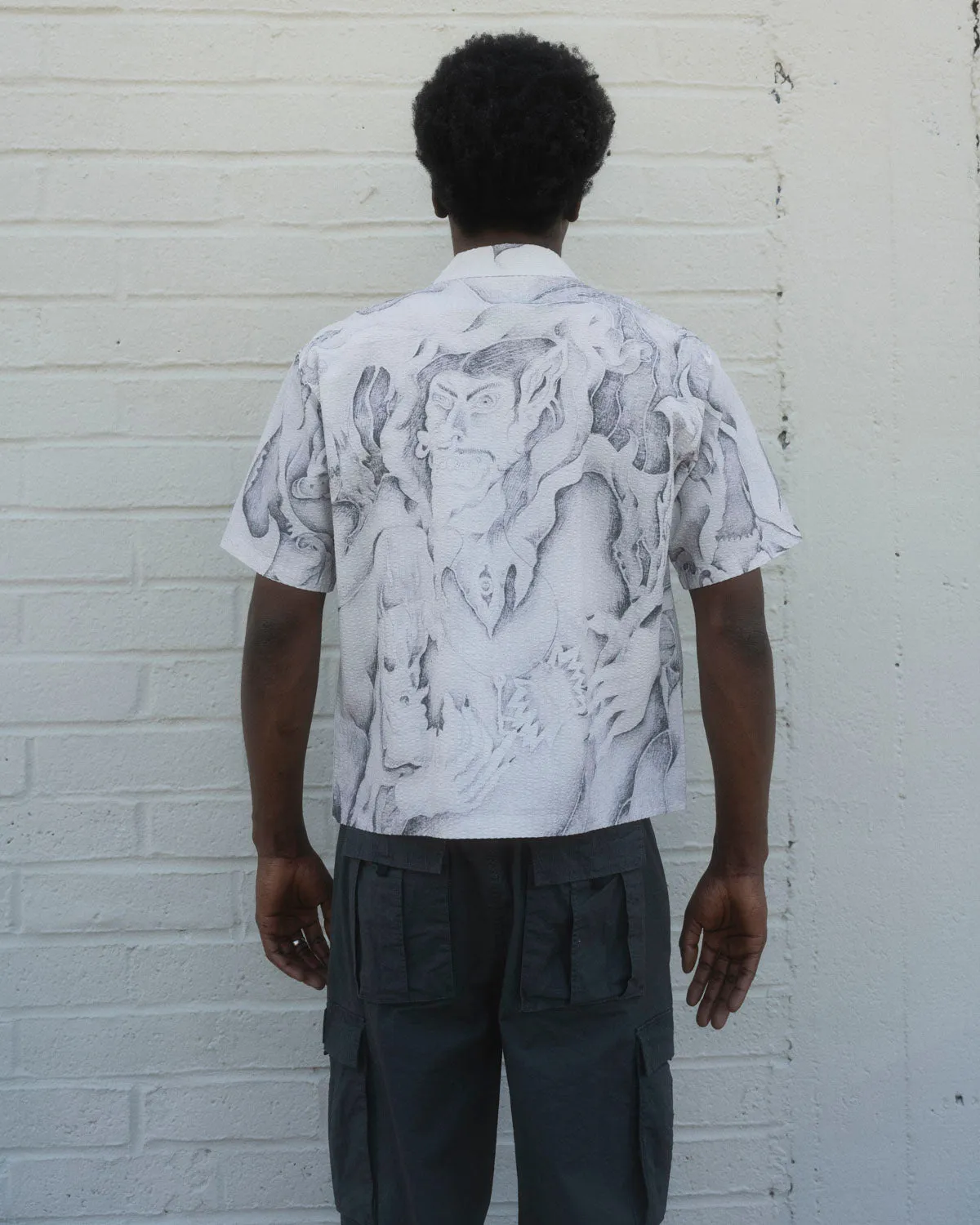 Dragonspeaker Seersucker S/S BD - White/Multi