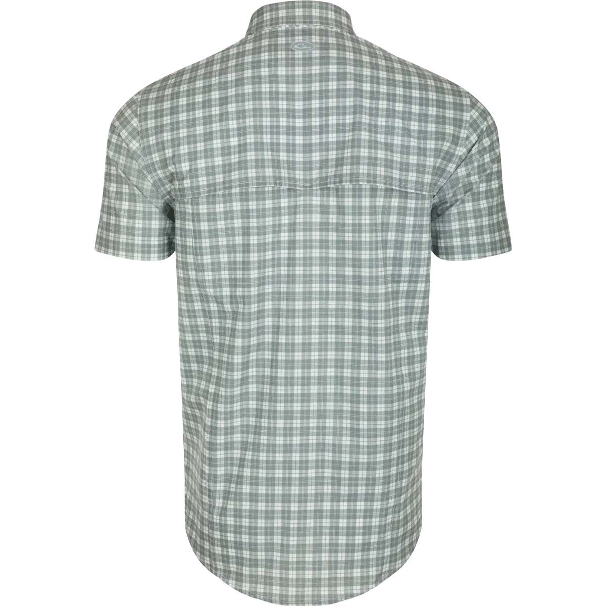 DRAKE HUNTER CREEK CHECK PLAID SHIRT S/S - MONUMENT GREY