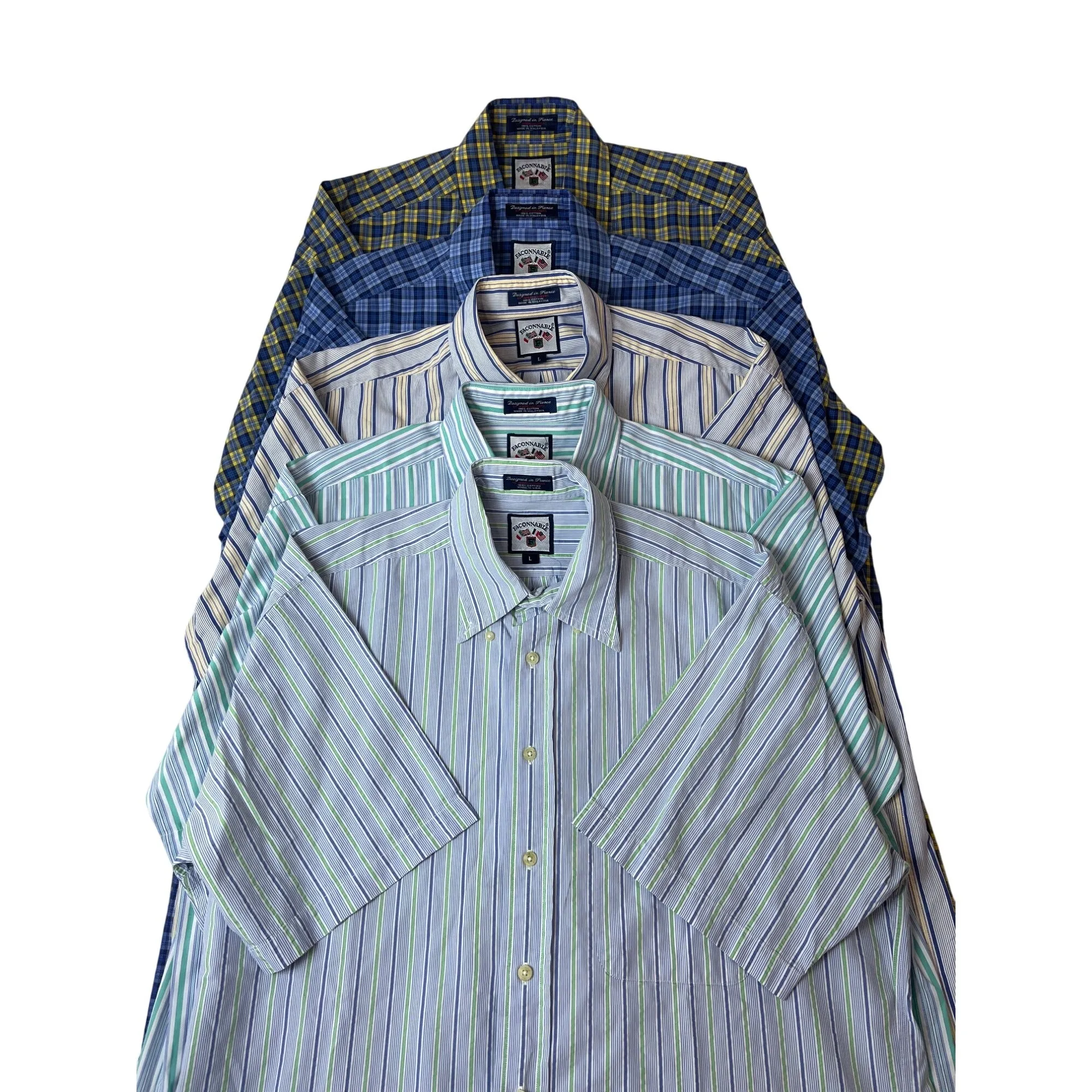 Eagle Dry Goods Mens Short Sleeve Button-Up Shirts Assorted Plaid & Stripe Styles  Size XL