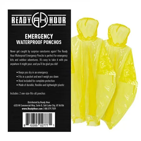 Eight Ready Hour Emergency Ponchos - 4 (2-Packs)
