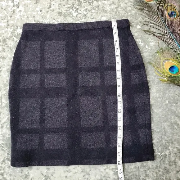 Eileen Fisher Plaid Wool Skirt