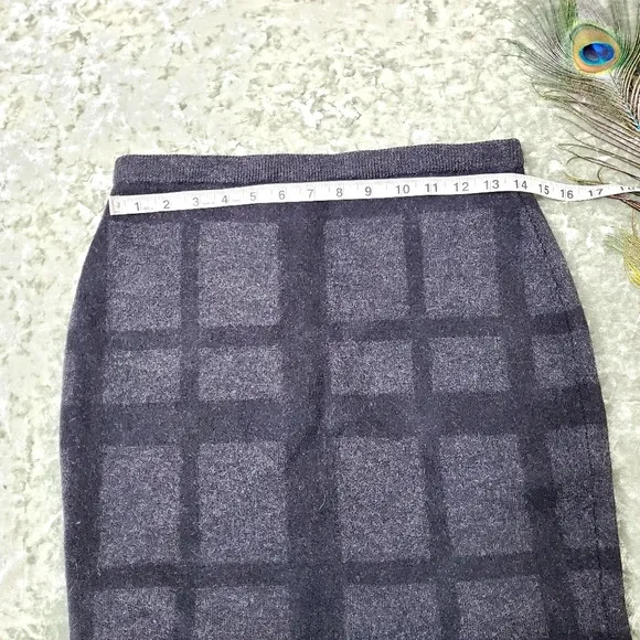 Eileen Fisher Plaid Wool Skirt