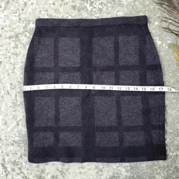 Eileen Fisher Plaid Wool Skirt