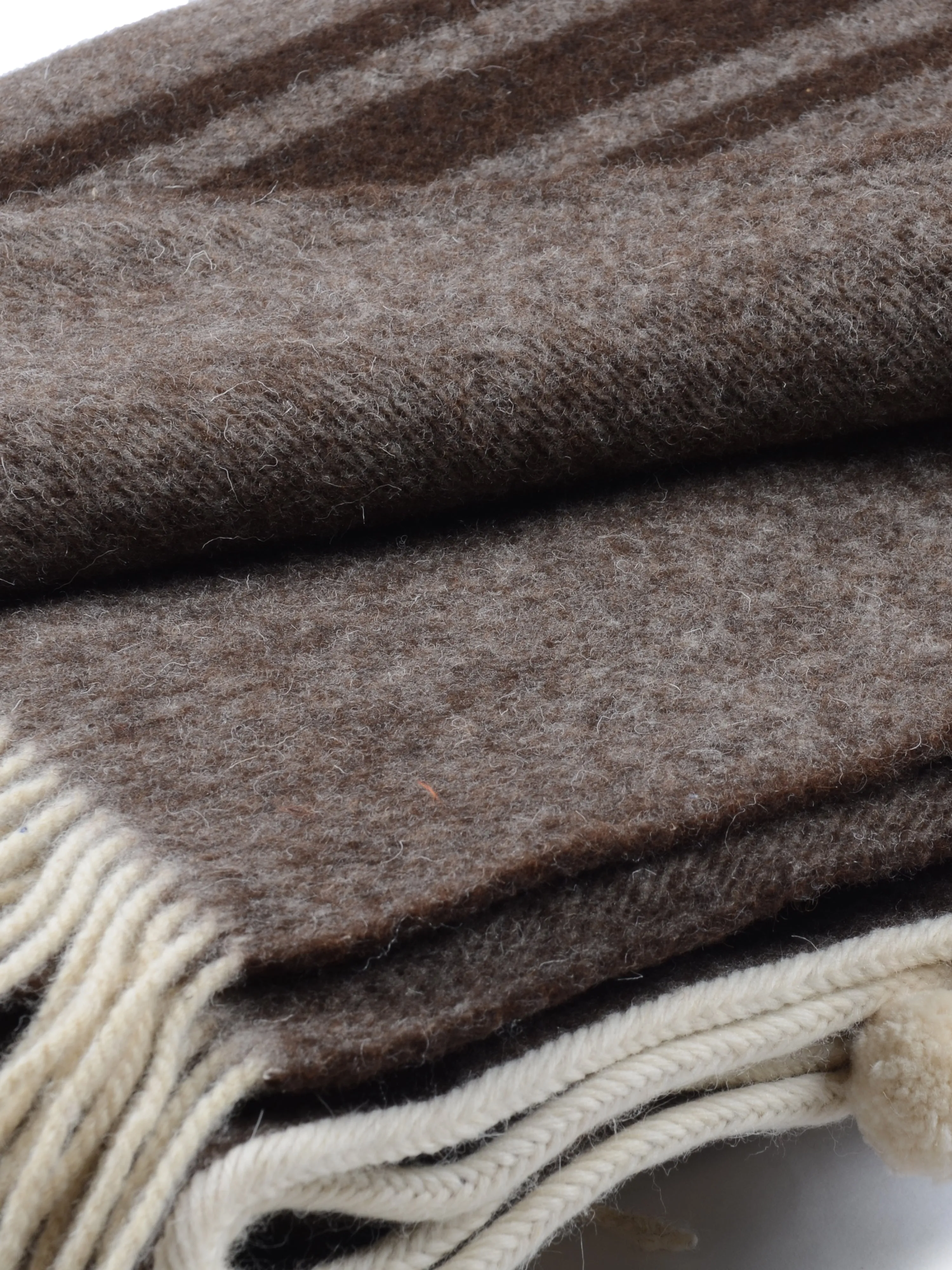 El Solitario Traditional Poncho Brown stripe