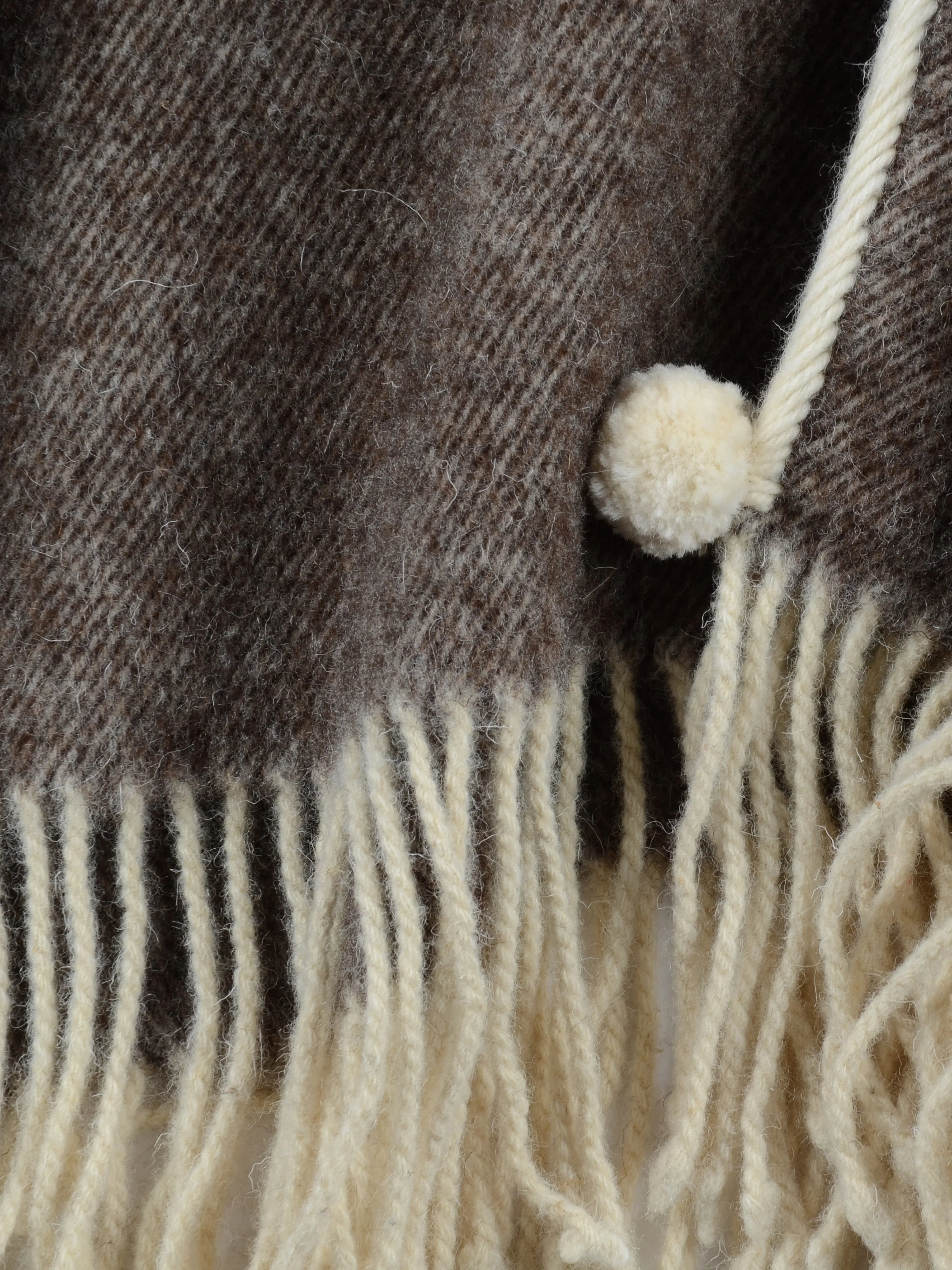 El Solitario Traditional Poncho Brown stripe