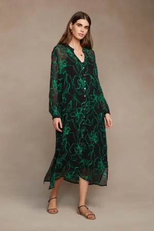 ELOISE ABSTRACT FLORAL DRESS