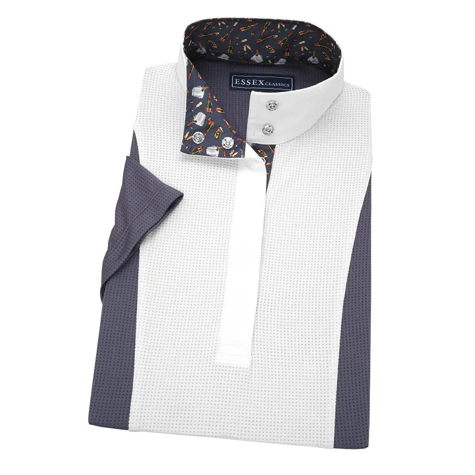 Essex Classics Ladies Luna Performance Pop the Cork Dark Grey Short Sleeve Show Shirt