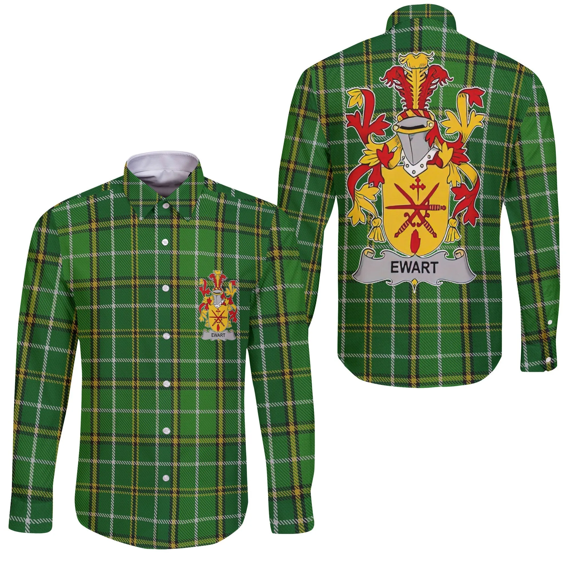 Ewart Long Sleeve Button Shirts Crest And National Plaid Style