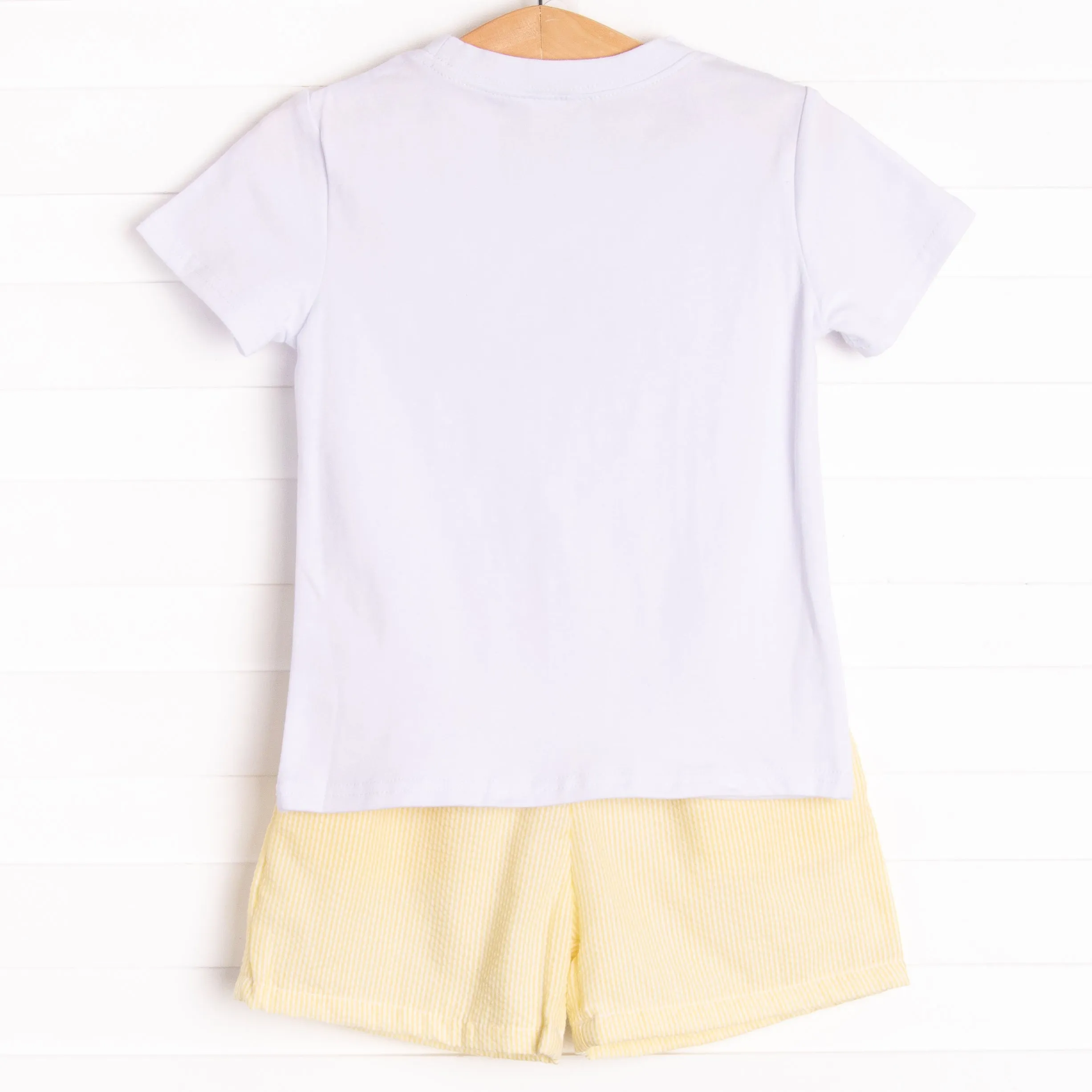 Fairway Fun Applique Short Set, Yellow