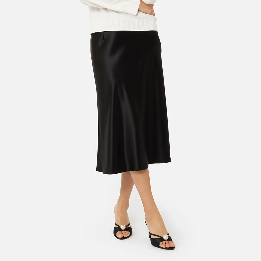 Falda midi de Satin