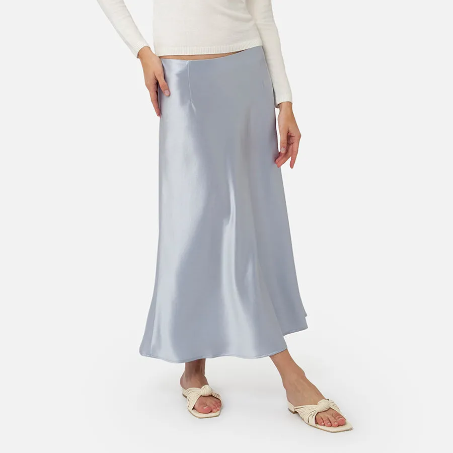 Falda midi de Satin
