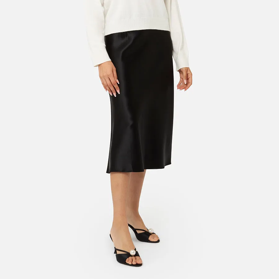 Falda midi de Satin