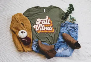 Fall Vibes Retro | Fall Shirt | Unisex Crew