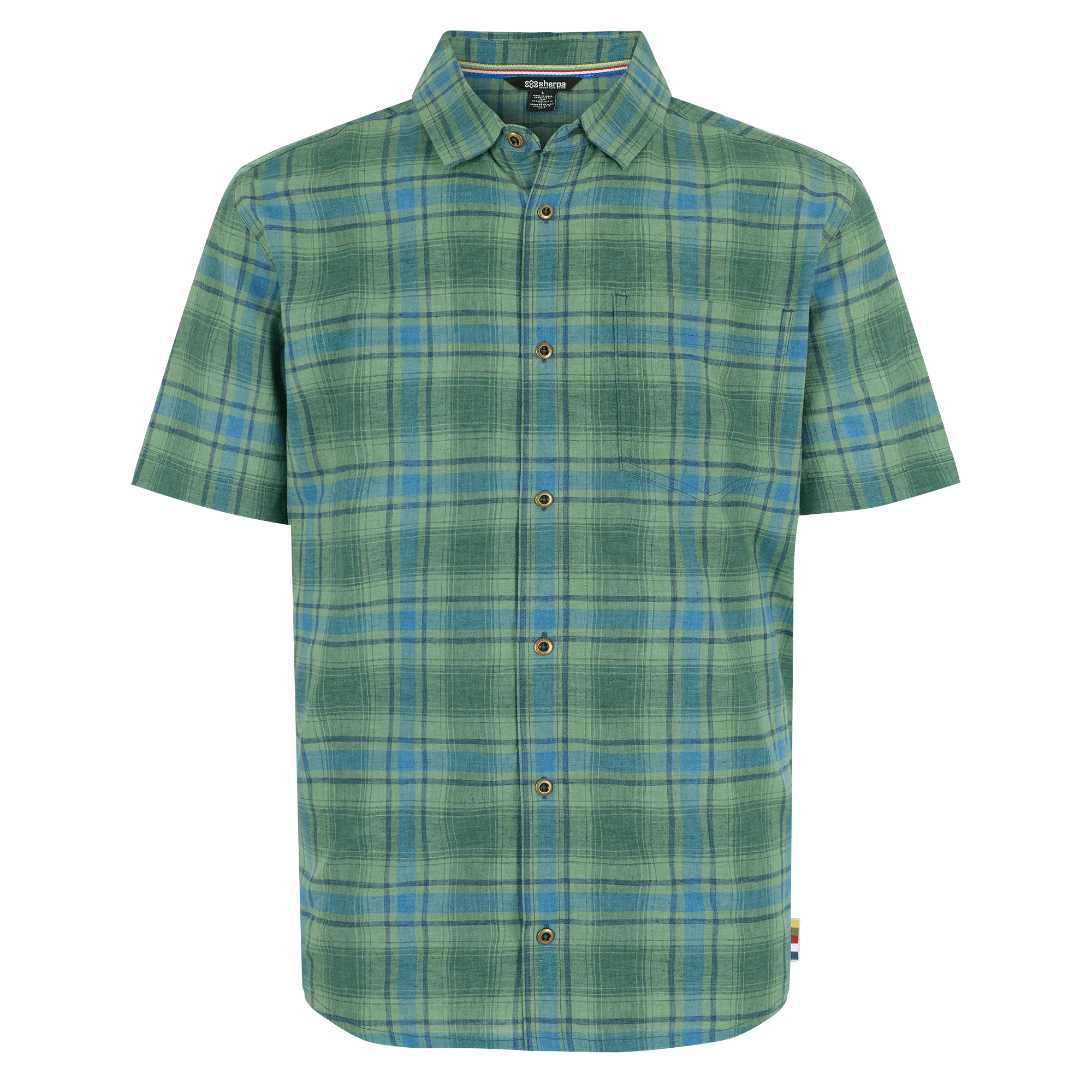 Faneel Plaid Short Sleeve Shirt - Forest