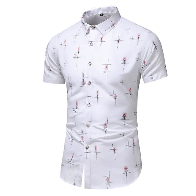 Fashion Style Design Short Sleeve Casual Shirt Men Summer Clothing