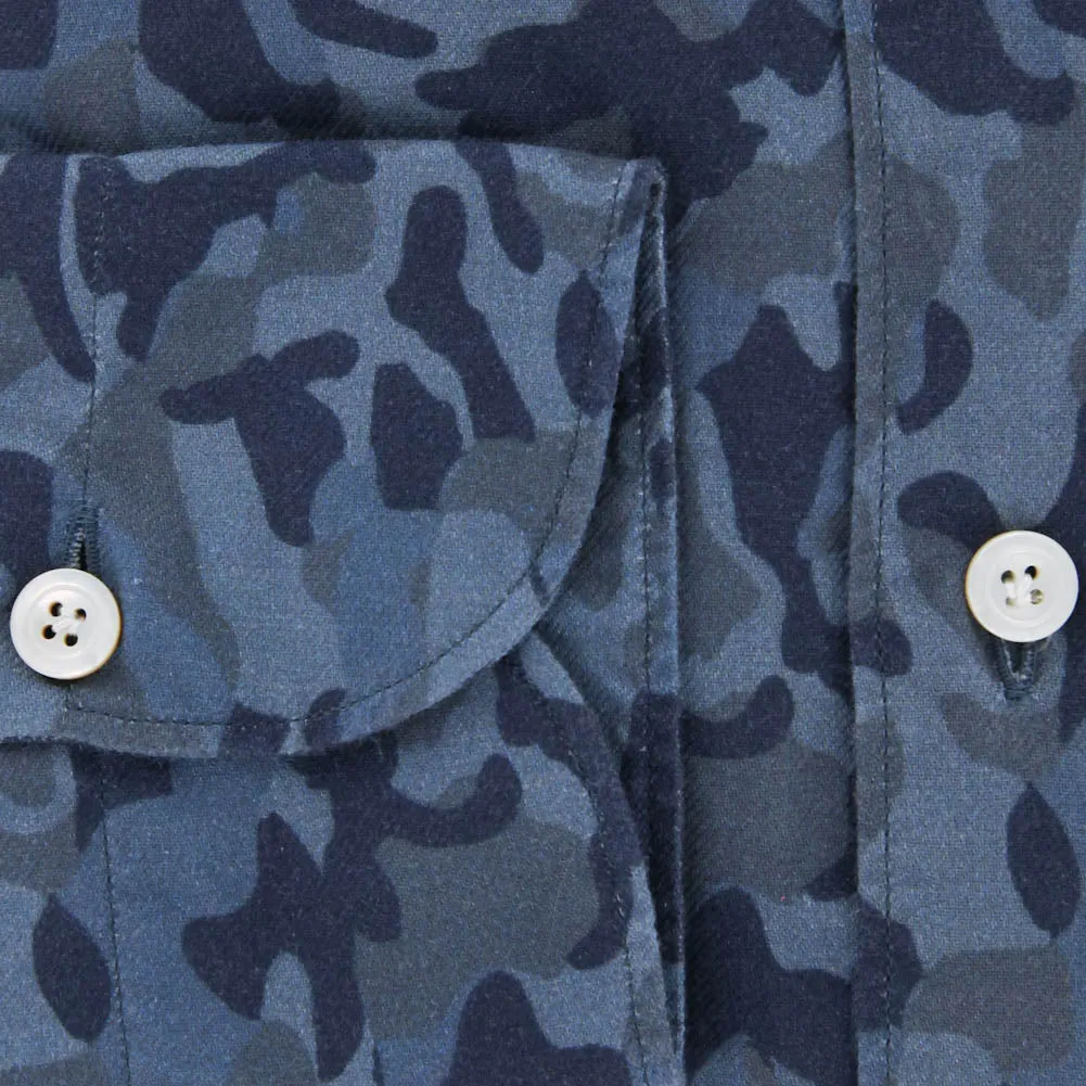 Finamore Napoli Blue Shirt - Extra Slim - M US / M EU