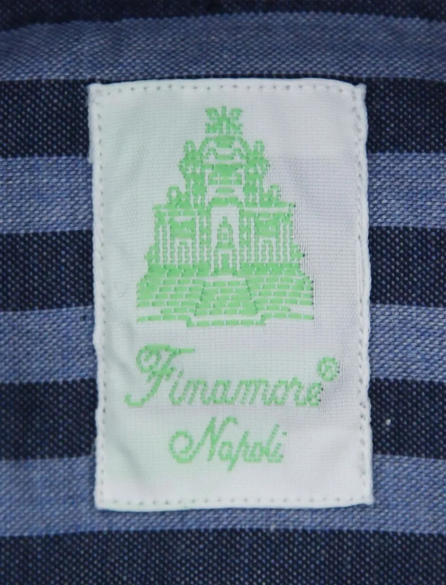 Finamore Napoli Blue Shirt - Extra Slim
