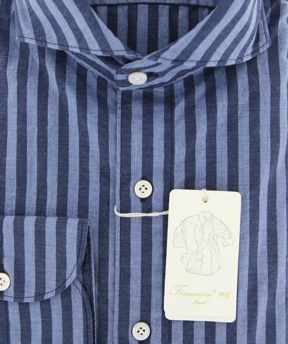 Finamore Napoli Blue Shirt - Extra Slim