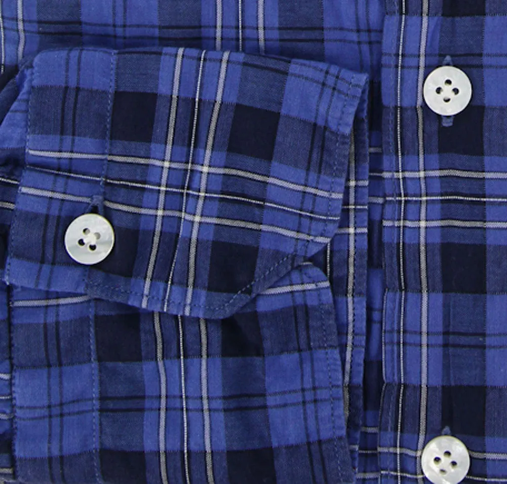 Finamore Napoli Blue Shirt – Size: 15.75 US / 40 EU
