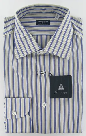 Finamore Napoli Blue Shirt – Size: 16 US / 41 EU
