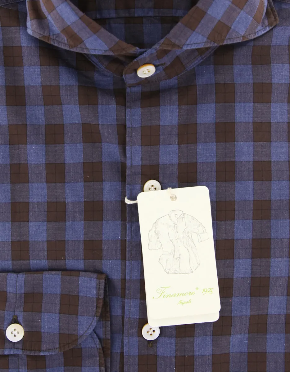 Finamore Napoli Brown Shirt - Extra Slim
