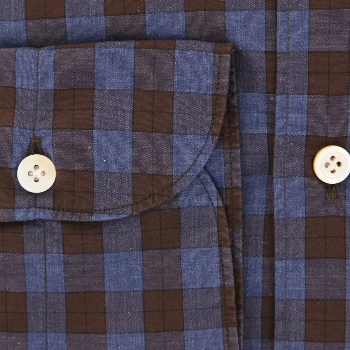 Finamore Napoli Brown Shirt - Extra Slim