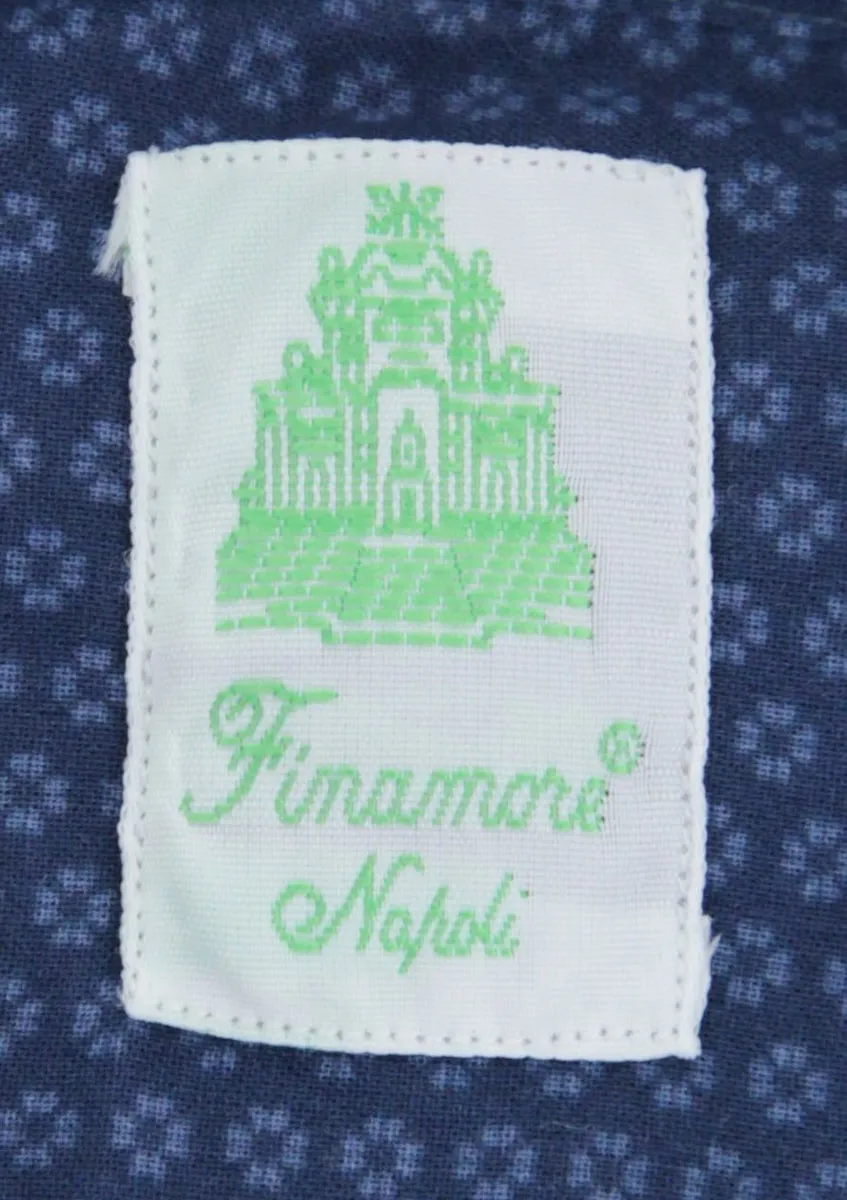 Finamore Napoli Dark Blue Shirt - Extra Slim