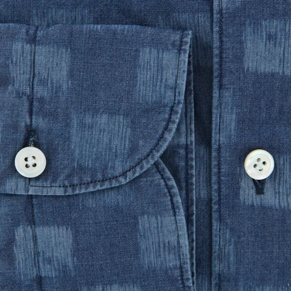 Finamore Napoli Denim Blue Shirt - Extra Slim - 15.5 US / 39 EU