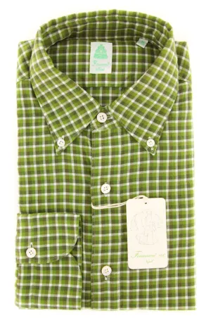 Finamore Napoli Green Shirt - Extra Slim - 16 US / 41 EU