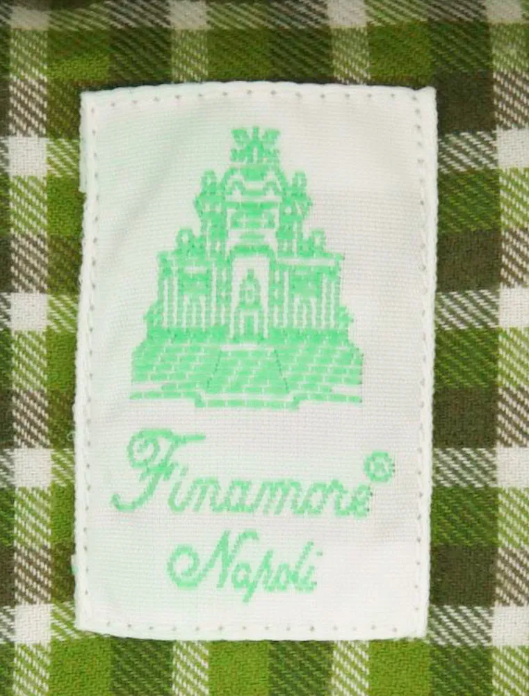 Finamore Napoli Green Shirt - Extra Slim - 16 US / 41 EU