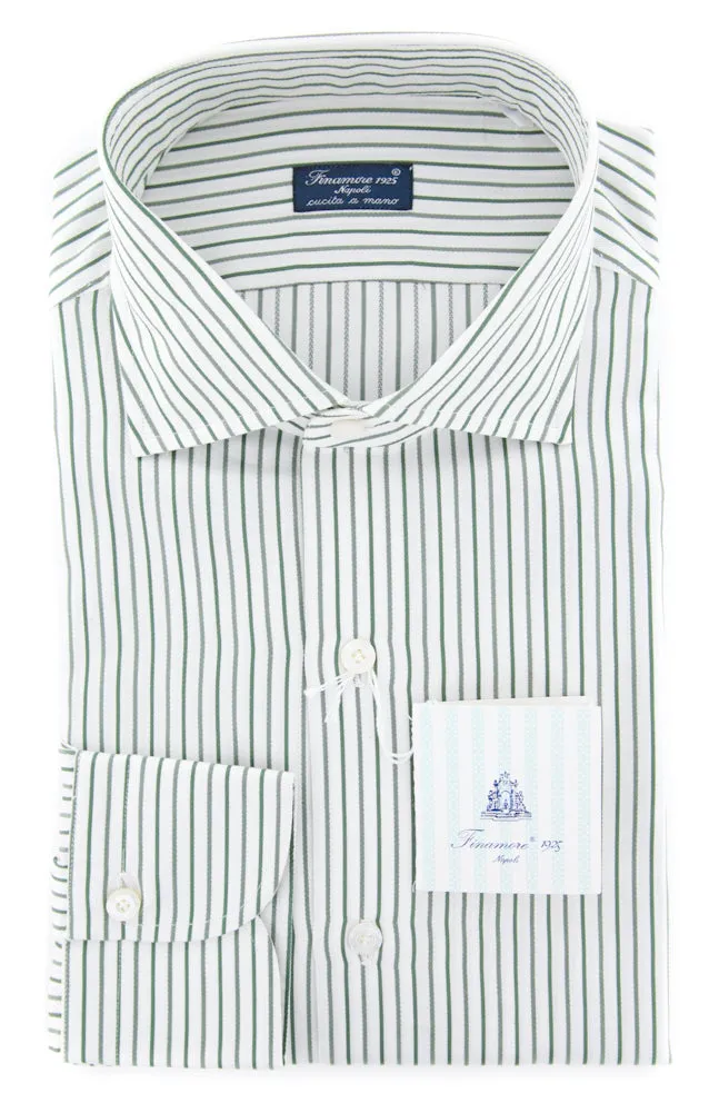 Finamore Napoli Green Shirt - Slim - 15.75 US / 40 EU