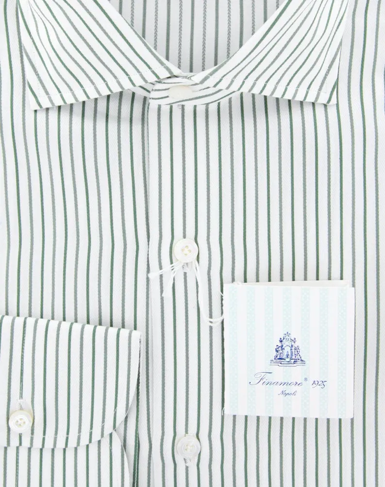 Finamore Napoli Green Shirt - Slim - 15.75 US / 40 EU