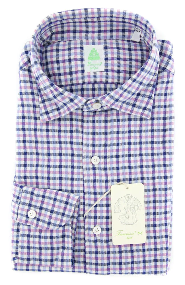 Finamore Napoli Lavender Purple Shirt - Extra Slim - L US / L EU