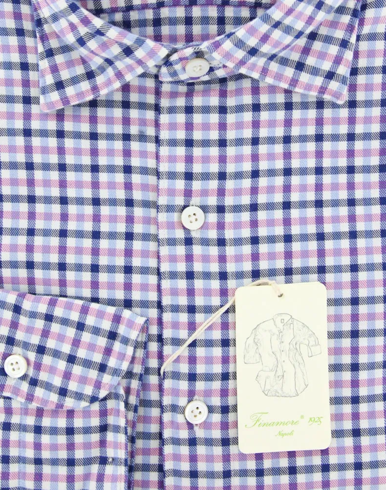 Finamore Napoli Lavender Purple Shirt - Extra Slim - L US / L EU