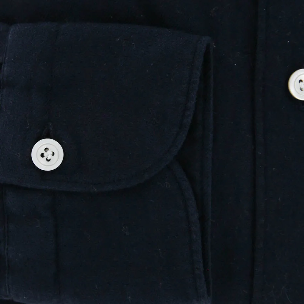 Finamore Napoli Navy Blue Shirt - Extra Slim - 15 US / 38 EU
