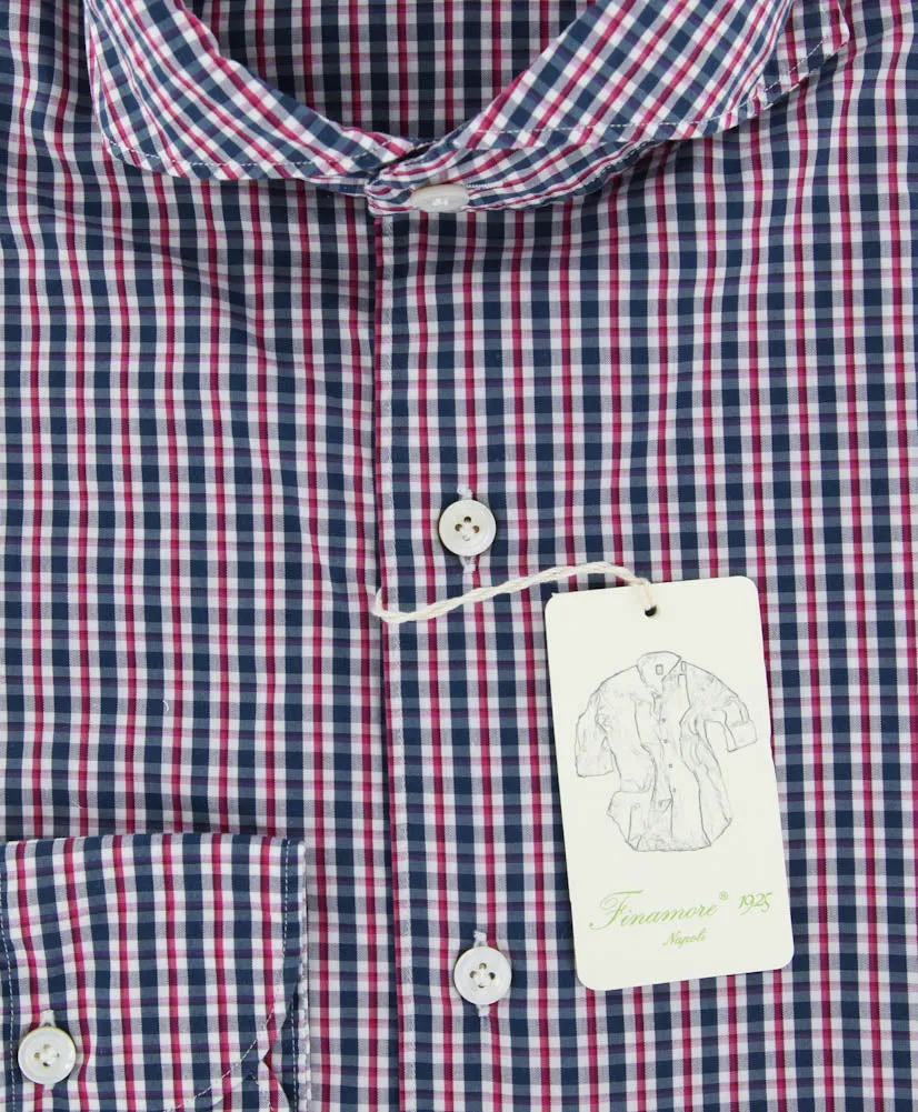 Finamore Napoli Navy Blue Shirt - Extra Slim - S US / S EU