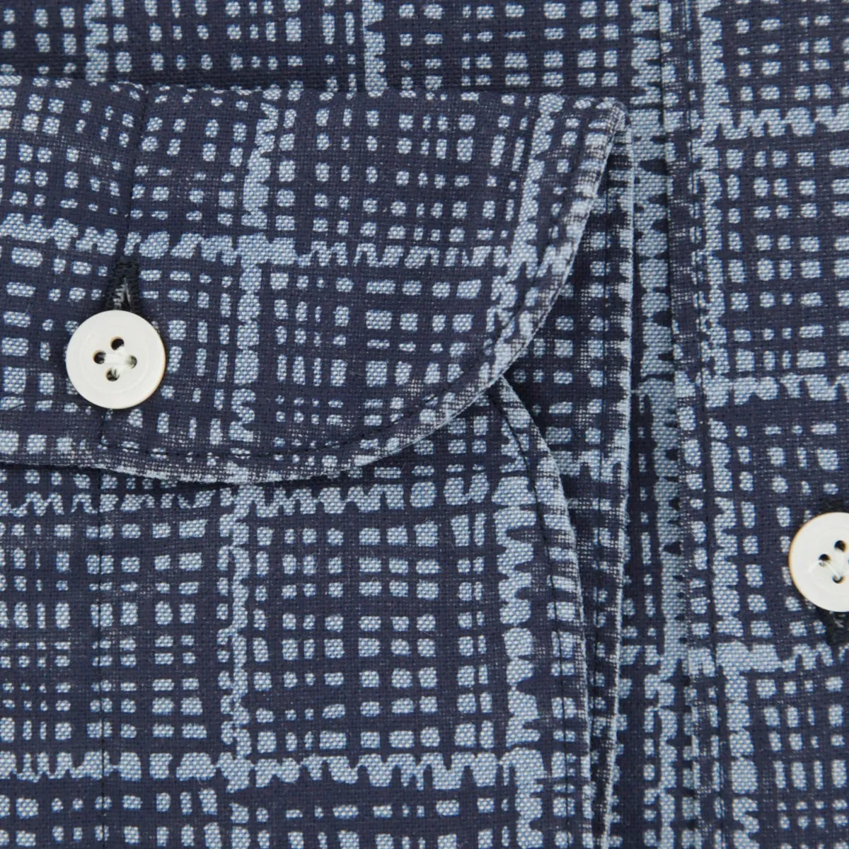 Finamore Napoli Navy Blue Shirt - Extra Slim