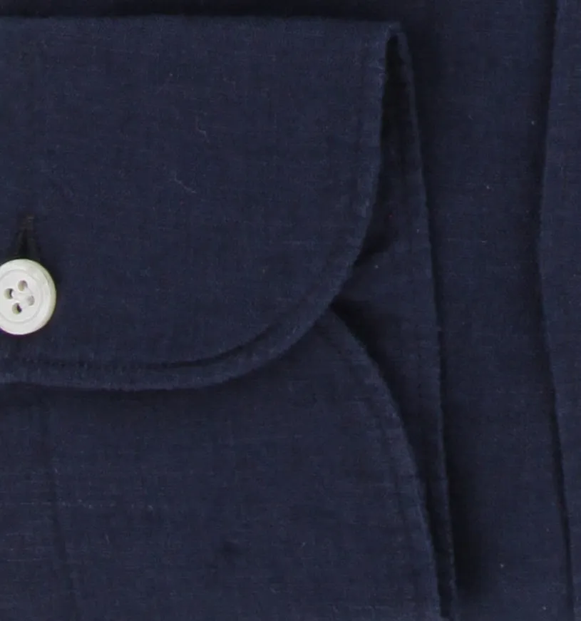 Finamore Napoli Navy Blue Shirt - Extra Slim