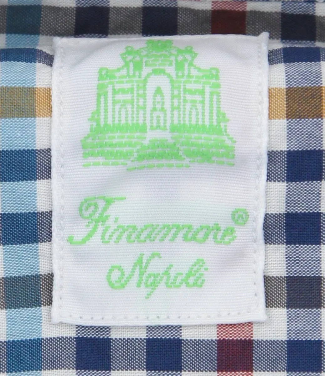 Finamore Napoli Navy Blue Shirt - Extra Slim