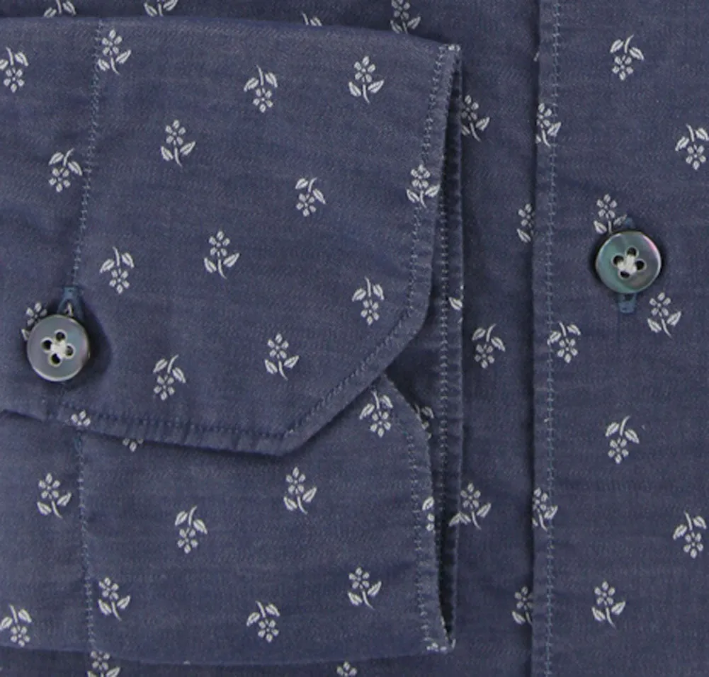 Finamore Napoli Navy Blue Shirt – Size: 16 US / 41 EU