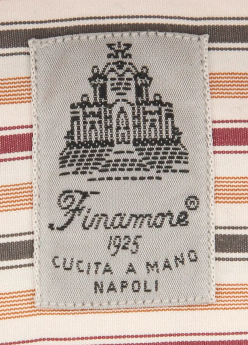 Finamore Napoli Orange Shirt - Extra Slim
