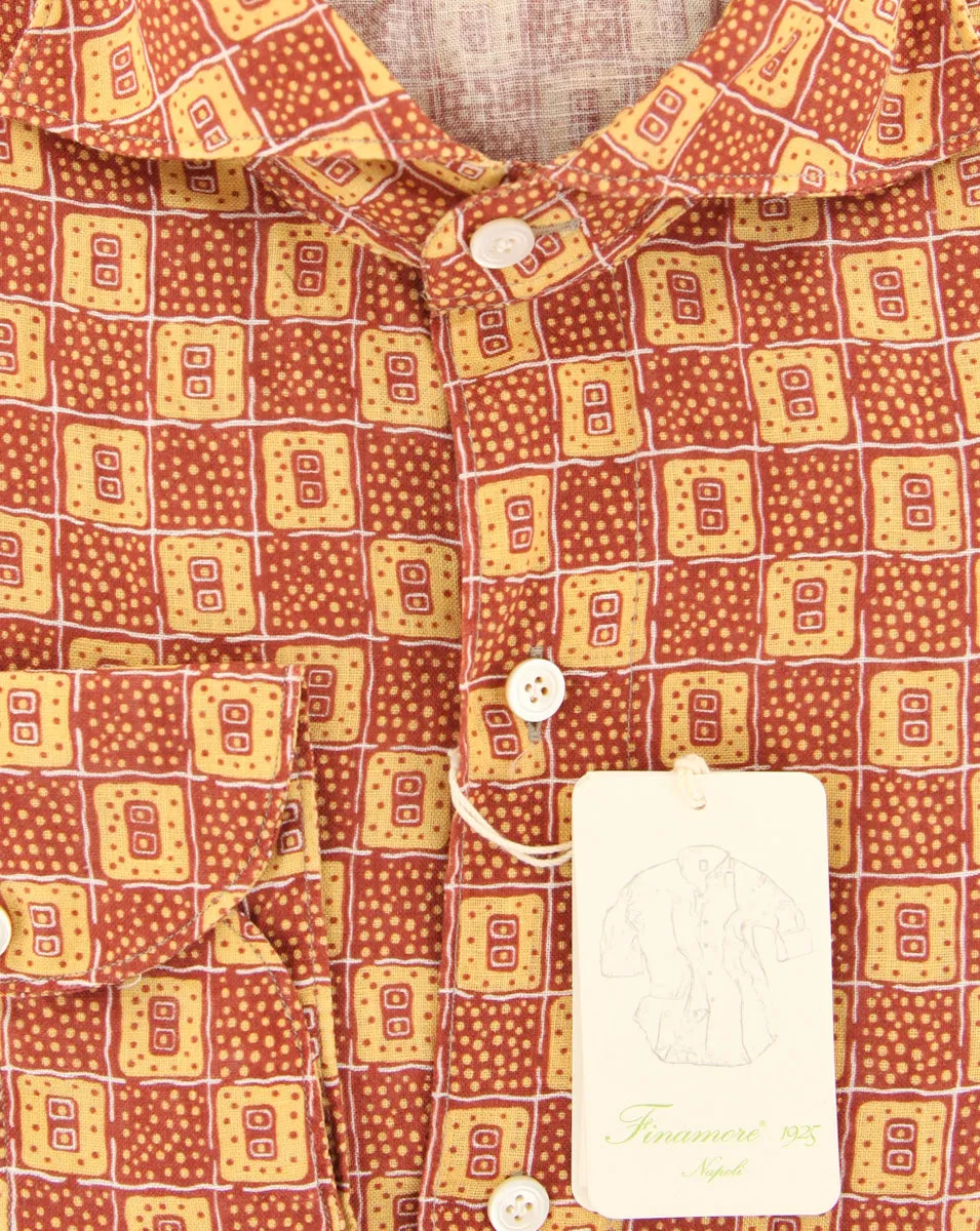 Finamore Napoli Orange Shirt - Extra Slim