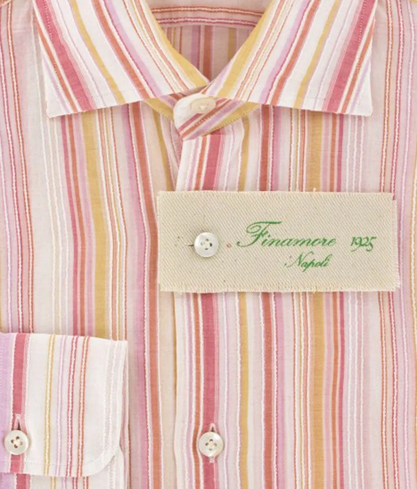 Finamore Napoli Orange Shirt – Size: 15.75 US / 40 EU
