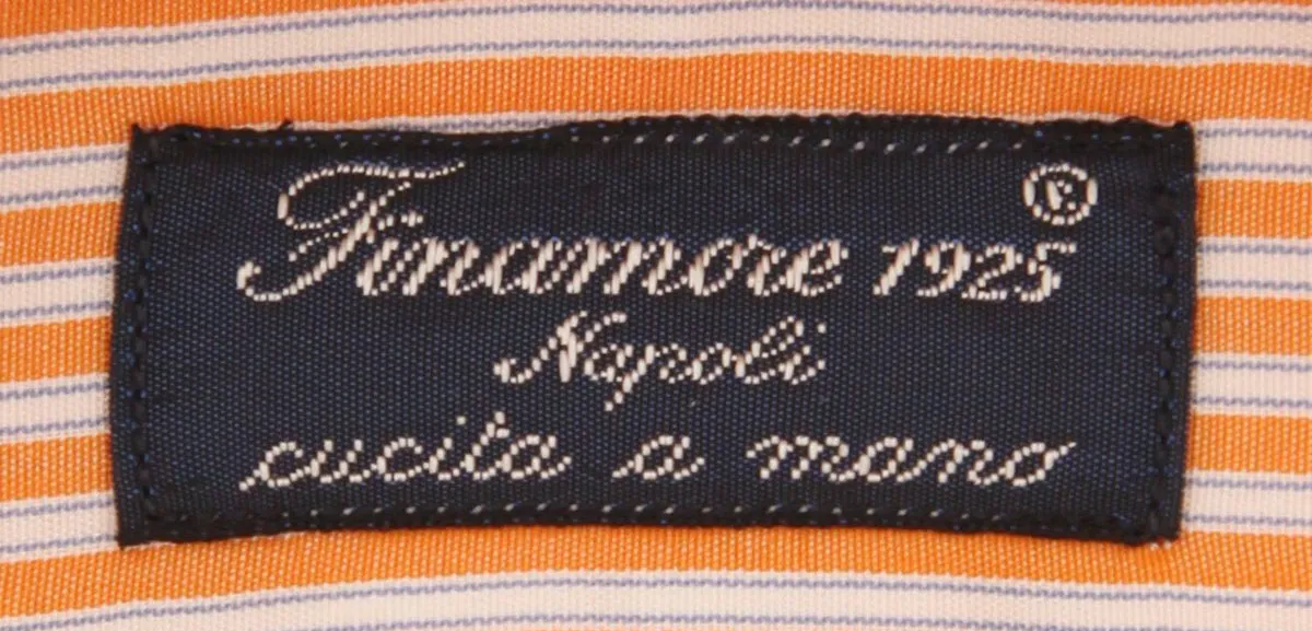 Finamore Napoli Orange Shirt - Slim