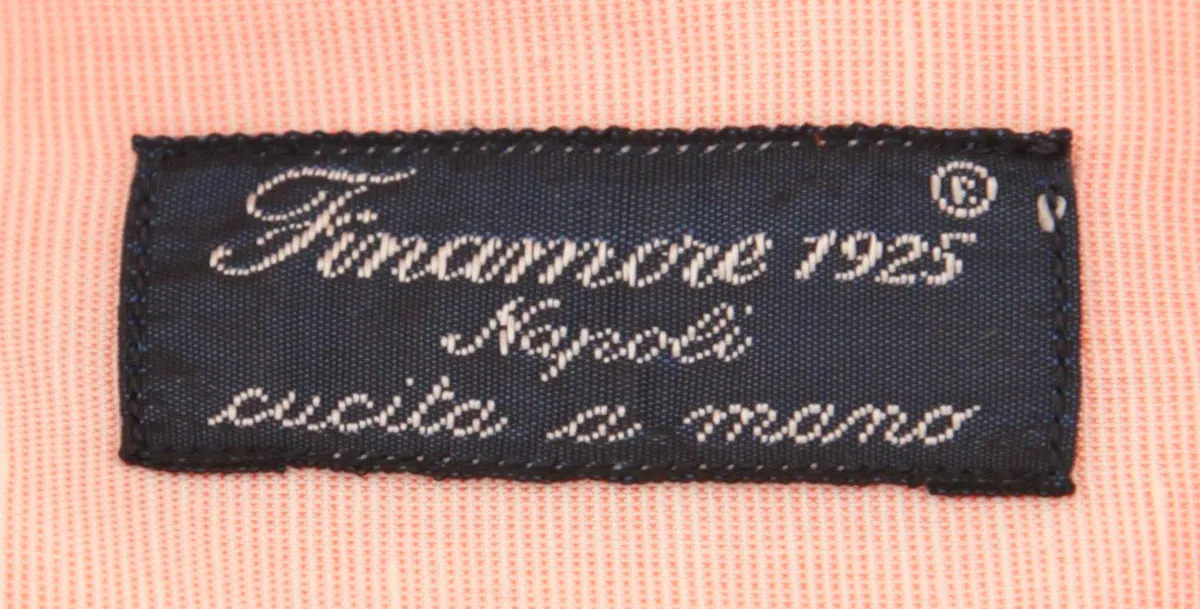 Finamore Napoli Orange Shirt - Slim