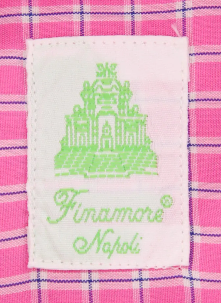 Finamore Napoli Pink Shirt - Extra Slim - 15.75 US / 40 EU